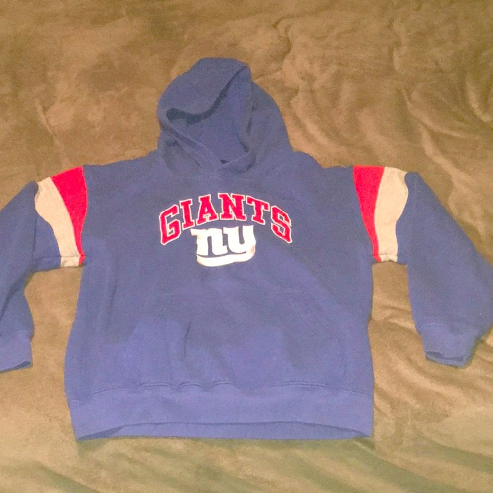 New York football Giants boys hoodie with embroidered details NFL team apparel